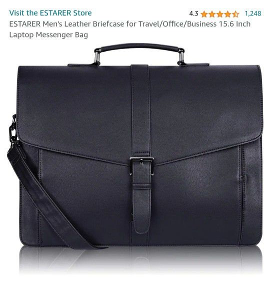 Mens Leather Laptop Bag New 