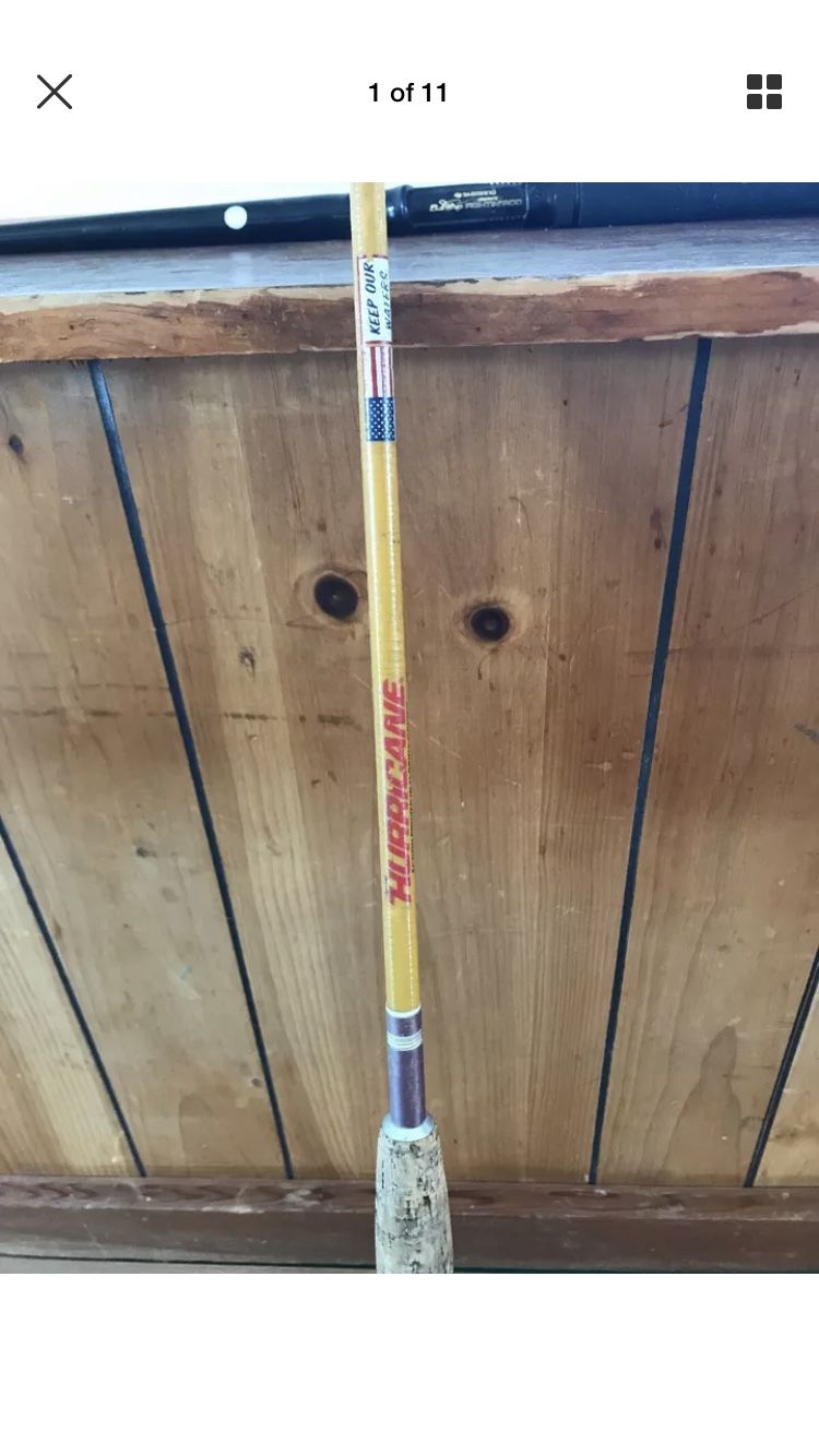 Vintage hurricane fishing rod