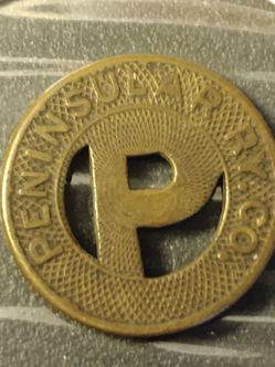 Peninsular Railway Company token