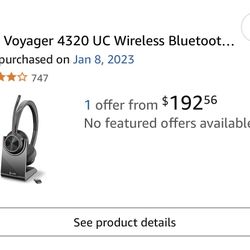 Plantronics Voyager 4320 UC Gaming Headset