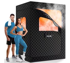 X-Vcak 2 Person Sauna, Portable Sauna with 5 Layer Waterproof, Portable Steam Sauna Tent with 2 St