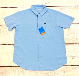 Columbia Silver Ridge short  Sleeve Men's XL Shirt Omni-Shade Fishing Button Vent  Also size xxl available