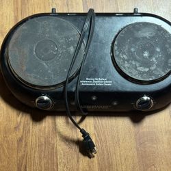 Faberware electric cooktop & tv tray