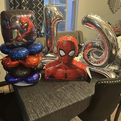 SpiderMan Birthday Balloons