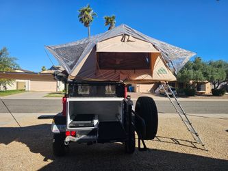 Off-Road Camping Trailer with Rooftop Tent
