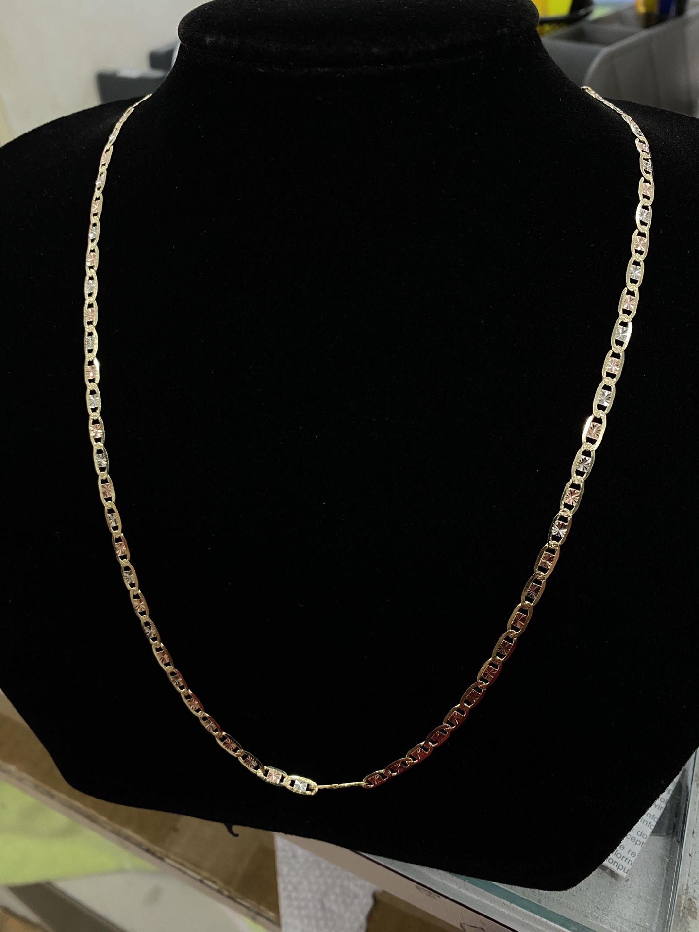 $1300 Three Tone Gold Valentino Chain