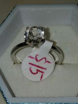 Gold plated s.6 3/4 Ring.cz Diamond