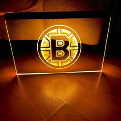BOSTON BRUINS LED NEON LIGHT SIGN 8x12