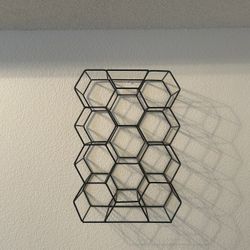 Wine Rack Hexagon Countertop (Black)