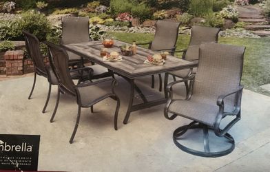 7piece Sunbrella Sling dining Set