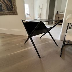 Black Metal End Table $60