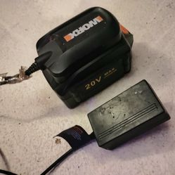 Worx 20v Battery & Charger 
