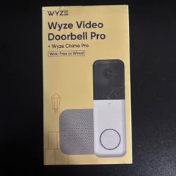 New & Sealed! Wyze Video Doorbell Pro + Chime Pro Wired or Wire-Free Camera