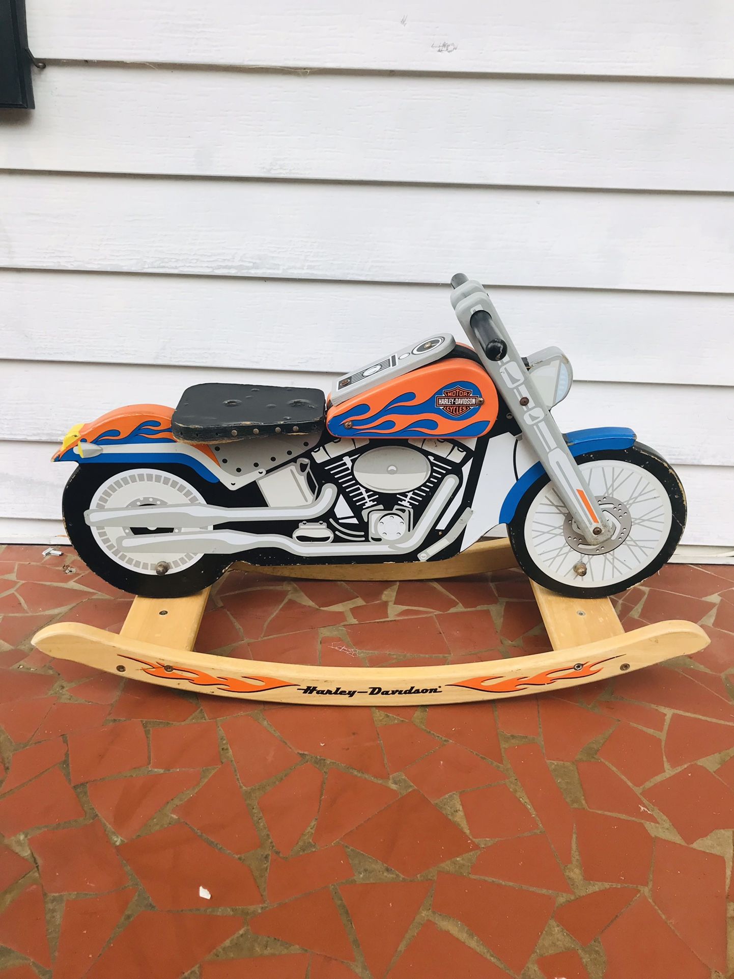 Harley Davidson Kid Rocker Flamed Fat Boy