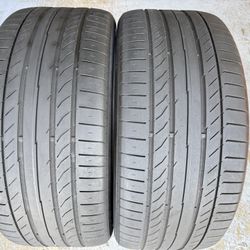 TWO TIRES 285/40/22 Continental Contisportcontact With 65% Left Good Deal On Sale • 