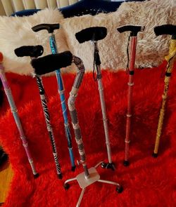 125.00 EACH REDESIGNED BLING-BLING WALKING CANES ADJUSTABLE 33-37 "