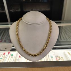 10k Solid Gold Rope Chain 96 Grams 22 Long Layway Available 10© Down If You Interested Please Make Sure You Ask For Maribel Thank You 