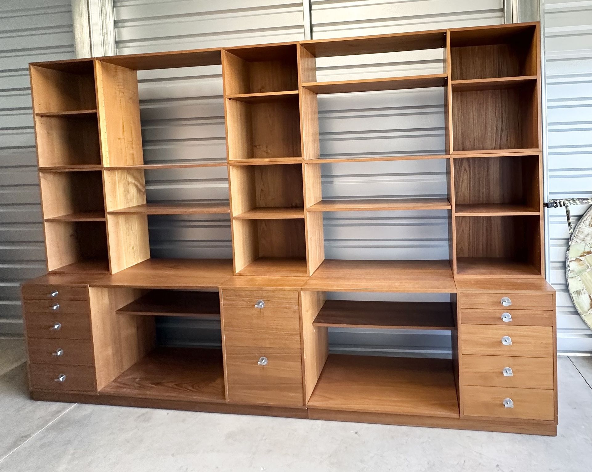 RARE Finn Juhl “Cresco” Bookcase for France & Son – Massive Danish Teak MCM Wall Unit