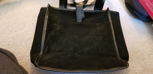 Leather bag with shoulder straps
