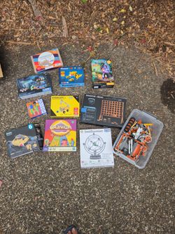 Board games, educational games, and puzzles
