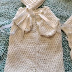 Beautiful Handmade Christening Outfit With Blanket
