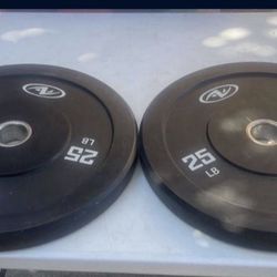Athletic Works 25lb Black Olympic Bumper Rubber Plate,