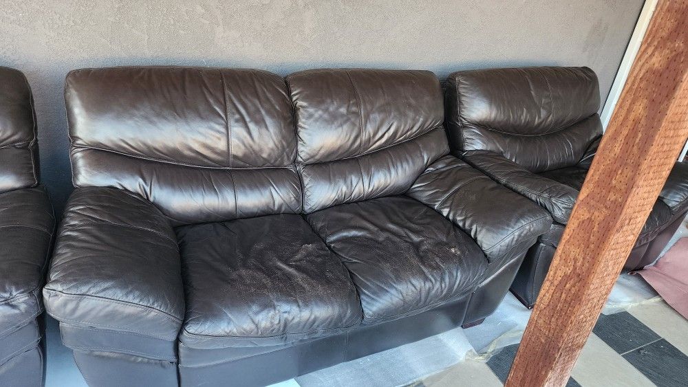 Leather Sofa Set