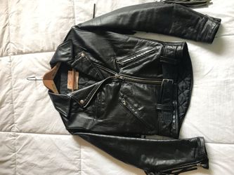 Leather moto jacket