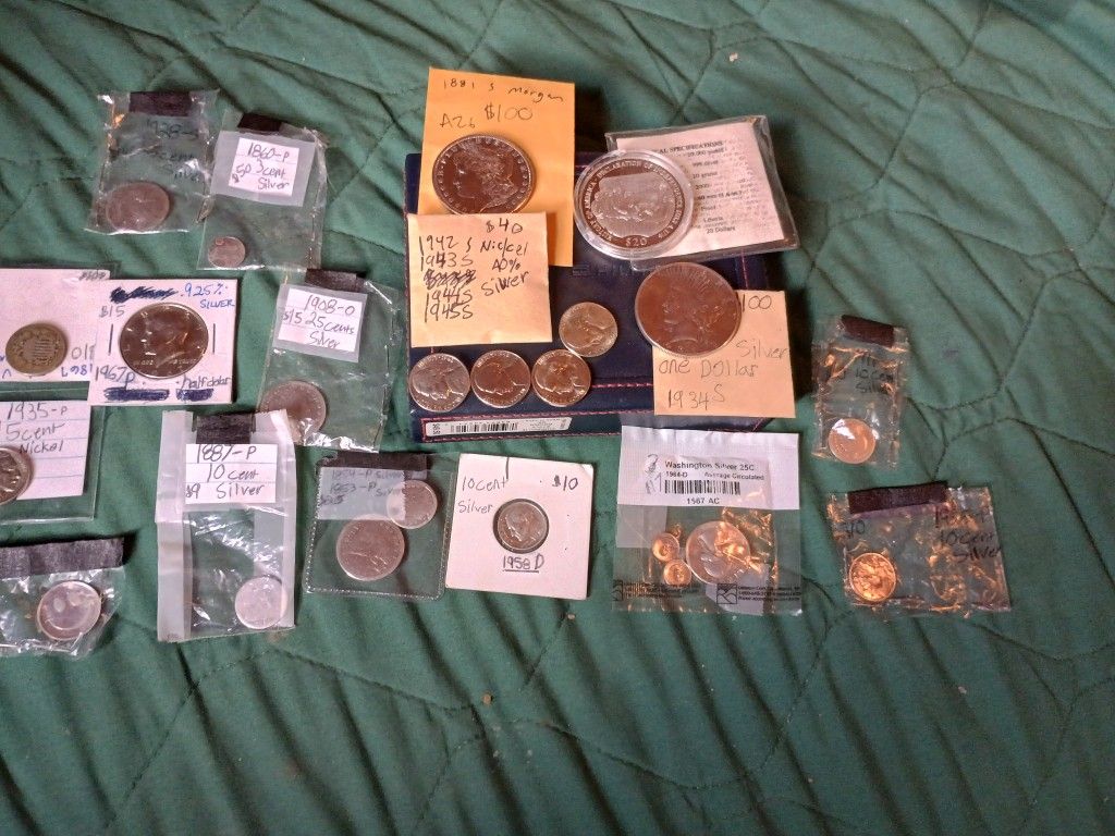 Monedas De Plata Y Nickel