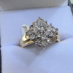 14kt Medium Cluster 