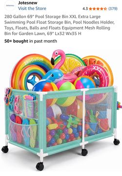 Jotesnew 280 Gallon XXL Pool Float Storage Bin
