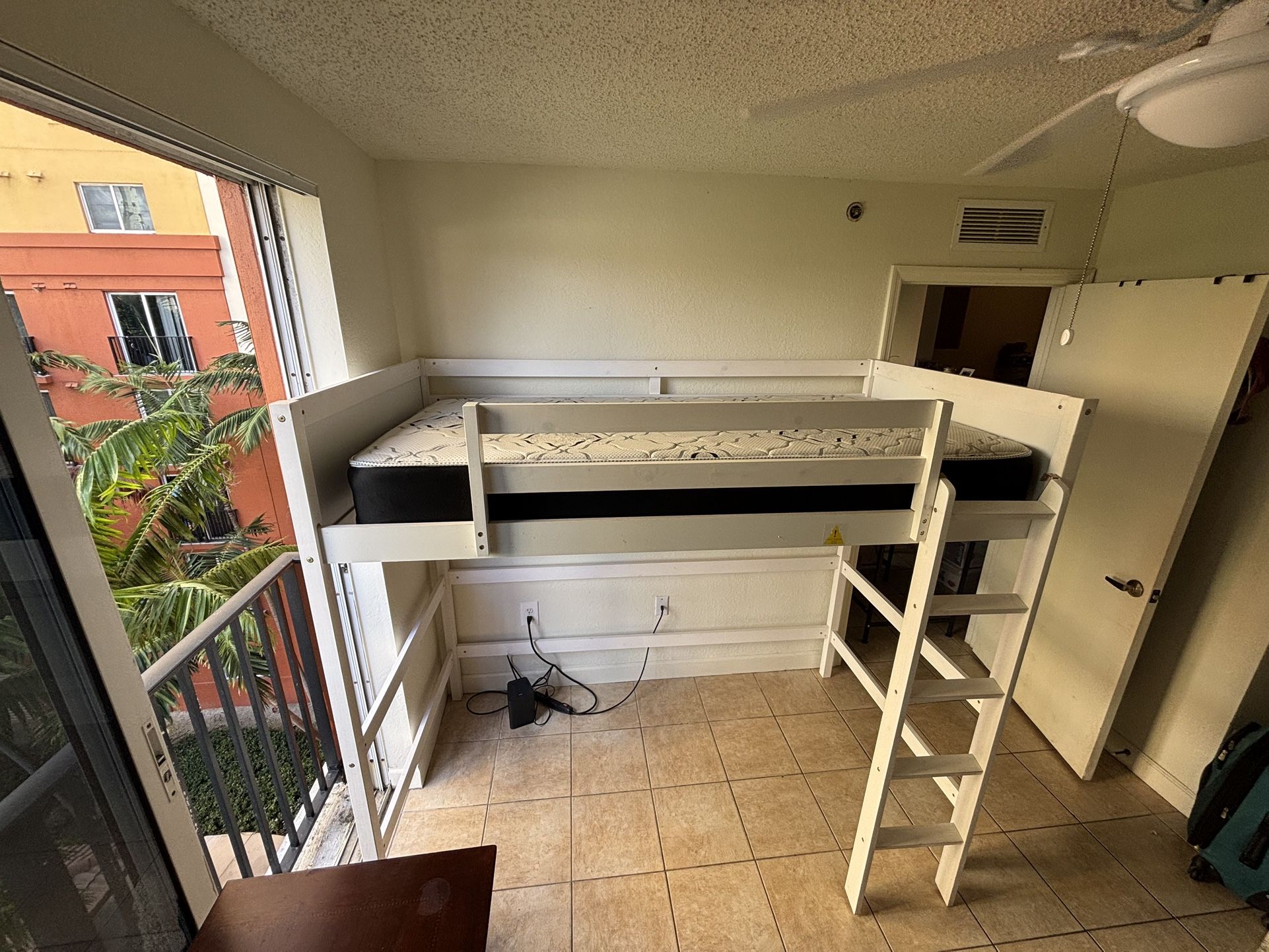 White Loft Bed (Used)