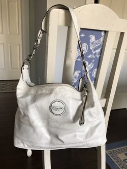 Patent Leather white Coach bag