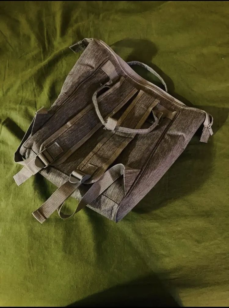 Insulated Gray Diaper Bag