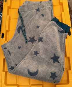 Fleece Pajama Pants Stars and Moons Print