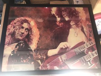 Robert Plant custom vinyl print framed