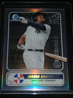 2020 Bowman Jasson Dominguez RC Refractor. ⚾ Card STG-JD 🌟 🔥 👀