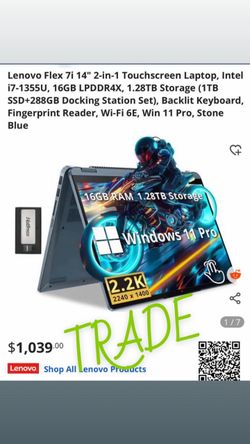 Lenovo 2-1 touch screen computer for trade