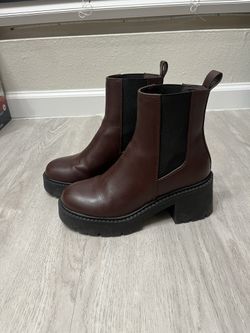 Madden girl brown leather booties