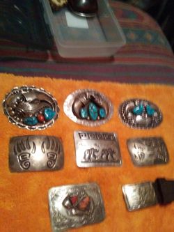 Sterling silver belt buckles