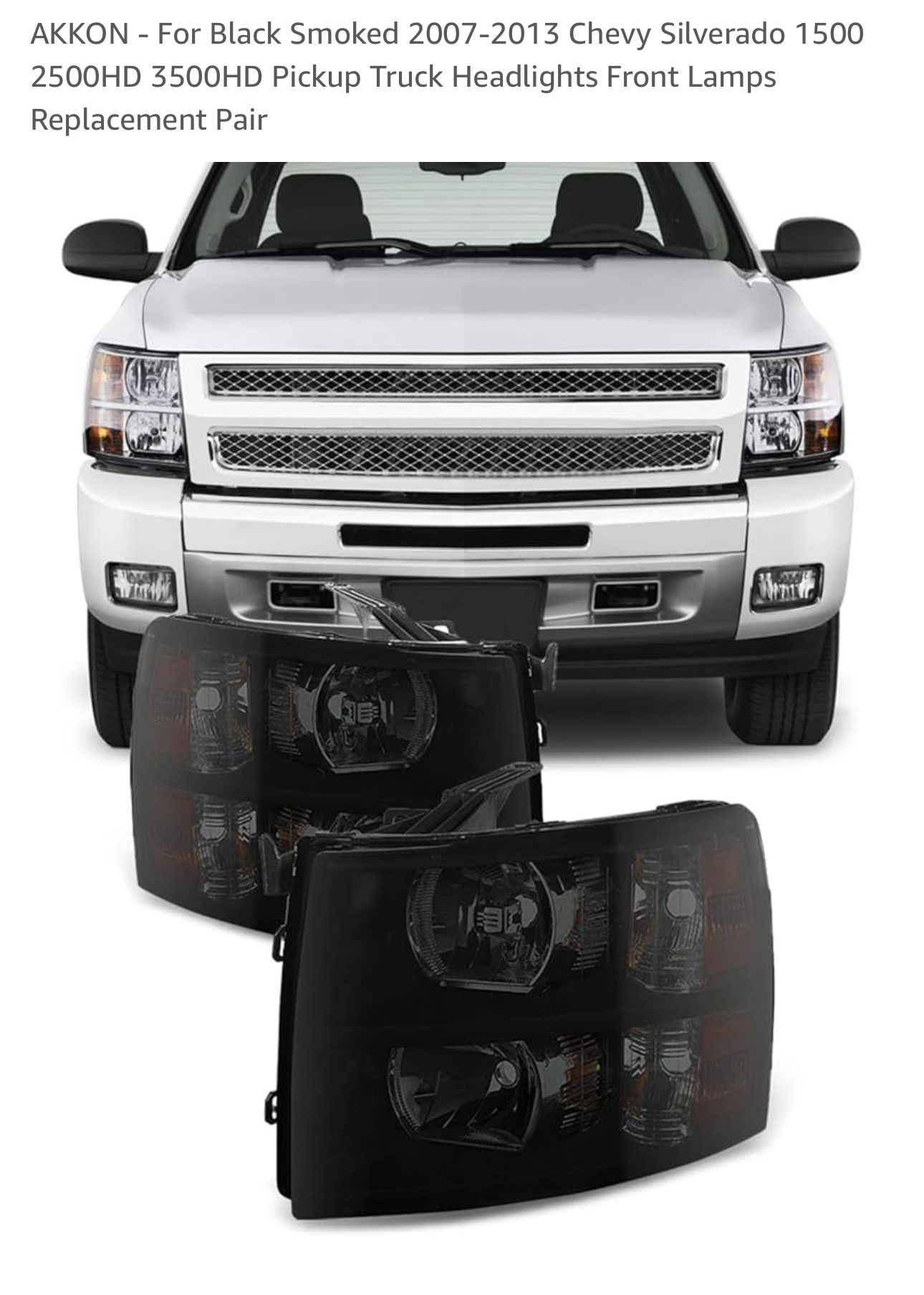 Smoked Headlights And Tail Lights For A Chevy Silverado 1(contact info removed)-2013