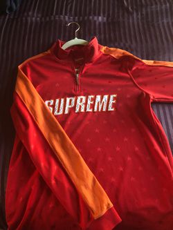 Supreme Red pull over track jacket Thumbnail