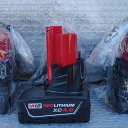 Milwaukee M12 XC 4.0 Battery..$40 Each One..Firm On Price... Brand New... Pickup Only... First Come First Served...