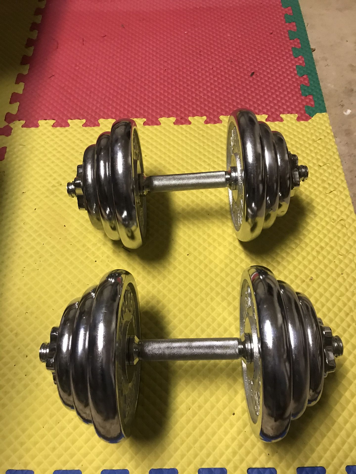 Pair of 80 Lbs adjustable dumbbells 80 Lbs total