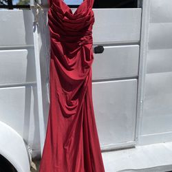Long Burgundy Wedding , Prom Dress Size Small