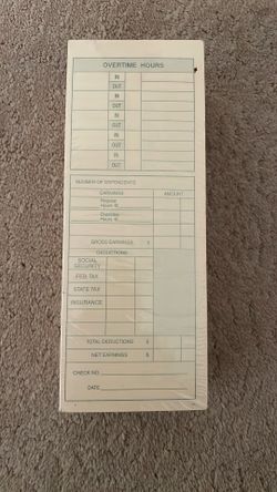 Adam’s Weekly Time Cards 200 2 Sided