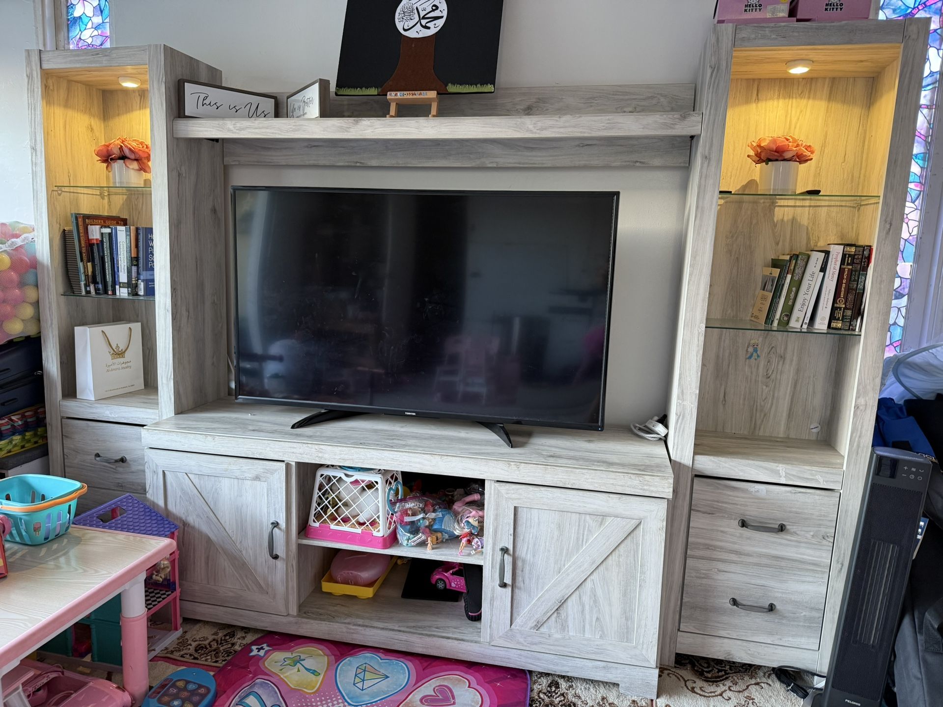 Bellaby 4-Piece Entertainment Center with 63" TV Stand