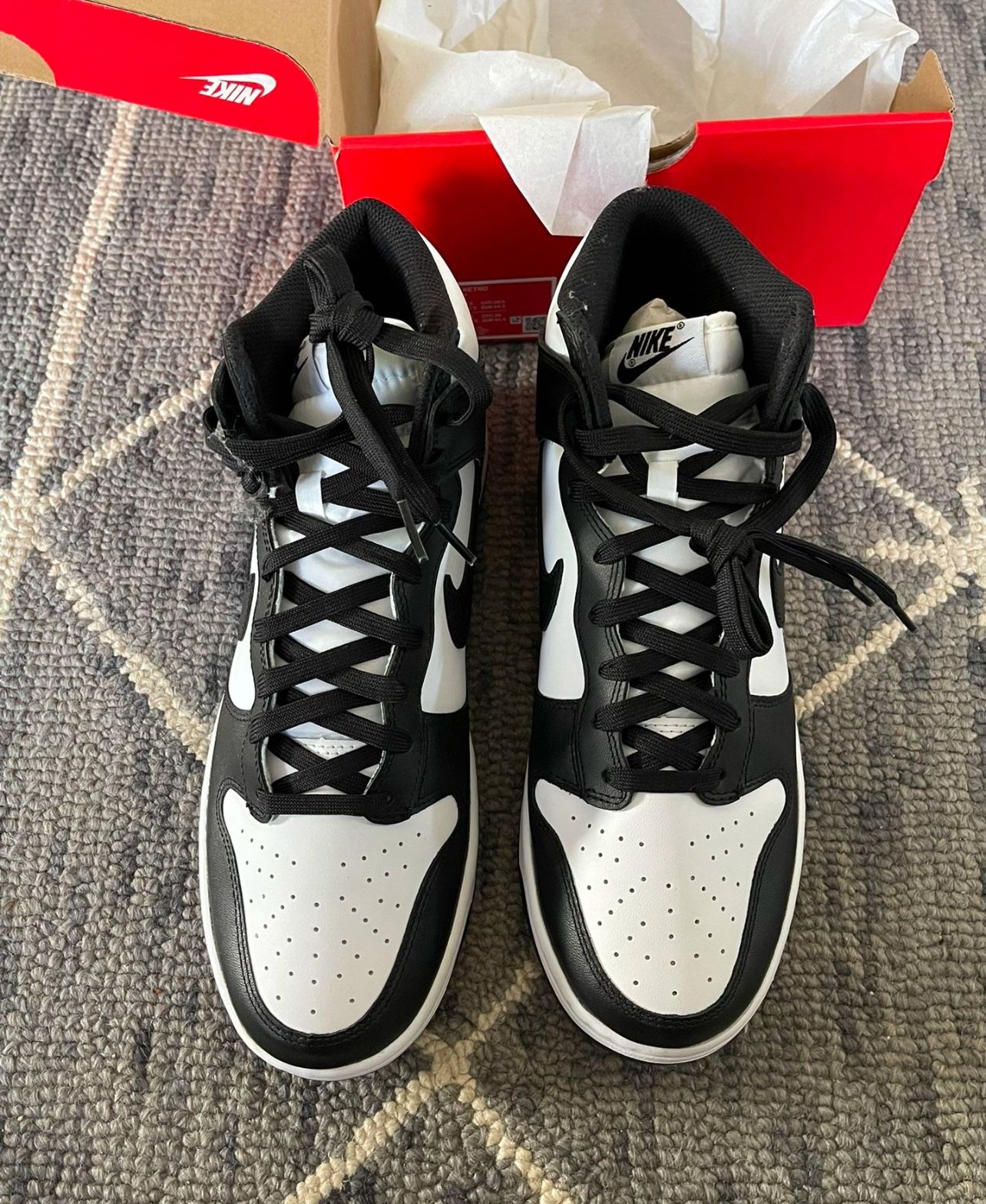 Nike Dunk High Retro Black White Panda Mens Size 10 DD1399-105 New With Box NIKE DUNK HIGH RETRO  main image 2