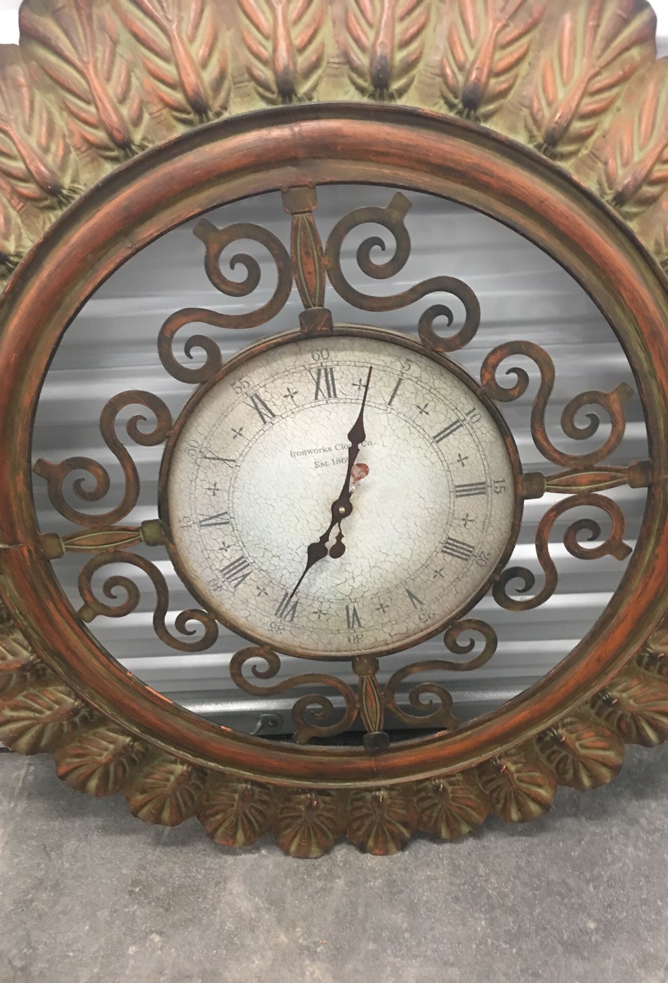 Wall metal clock