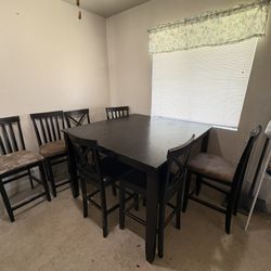 dining room table plus 8 chairs obo